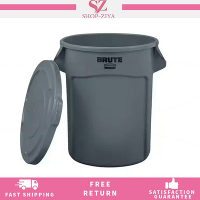 #ad #ad BRUTE 20 Gal. Grey Vented Plastic Outdoor Trash Can with Lid for Restaurants Off $37.86