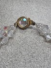 Vtg Aurora Borealis Coral Faux Pink Jade Gold Tone Beaded Necklace 26 "  — photo 2