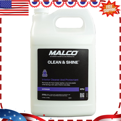 #ad Malco Clean Shine Interior Car Cleaner Dressing Leather Plastic Vinyl 1 Gallon $36.87