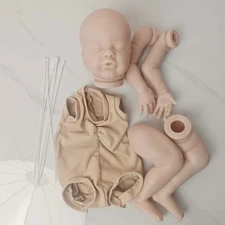 Unpainted Reborn Baby Doll Kit 20'' Primrose Asleep DIY Part W/cloth Body Gift
