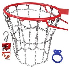 Basketball net, Metal Chain Net Braided Permanent Rust Proof 12 silver