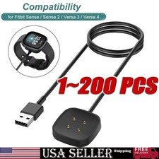 Wireless Charger For Fitbit Sense Versa 3 4 Watch USB Fast Charging Dock Cable