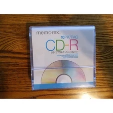 Memorex CD-R 52X 700MB 80min 10 pack CD-R Discs w/Paper Sleeves New Sealed