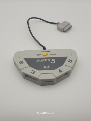 SNES Super 5 QJ Multi Tap Adapter für SNES Multiplayer 5 Controller -Sehr Gut-