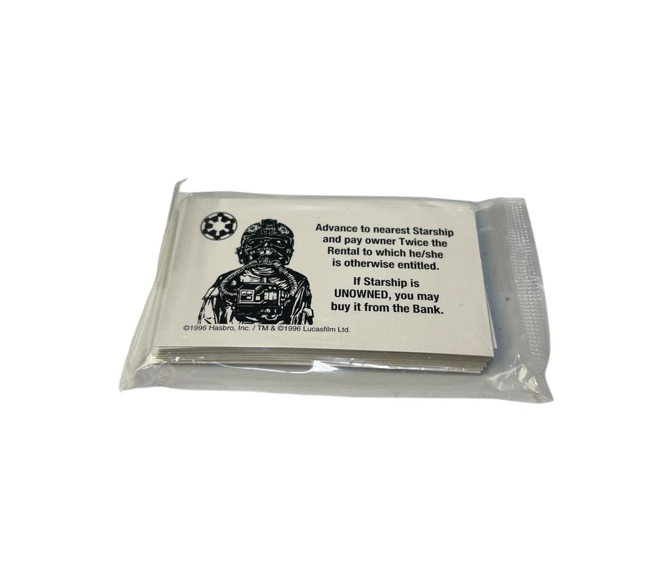 Vintage 1996 Monopoly Star Wars Replacement Parts Imperial Cards NEW Sealed - Image 4 of 4