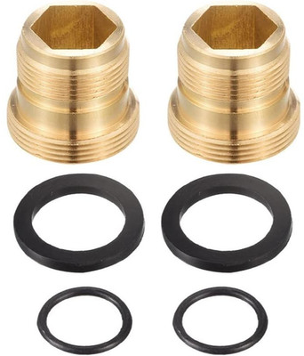 Wasserhahnadapter, 2 Stück 18,2 mm x 5 mm Außengewinde auf 22 mm x 5 mm Außengewinde Messing Hahn Ae
