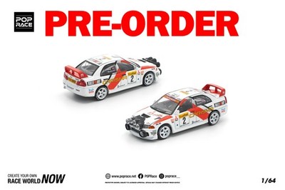 (Pre-order) POP RACE 1/64 MITSUBISHI LANCER EVOLUTION IV1998 MONTE CARLO RALLY
