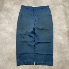 Dickies Carpenter Trousers Men's 42 Vintage Straight Leg Workwear Pants, Navy