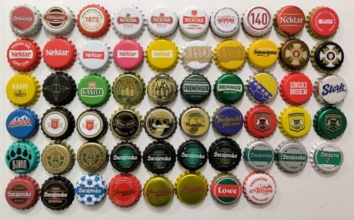 BOSNIA & HEART. collection 58 beer caps | crown cap crown chapa tappi