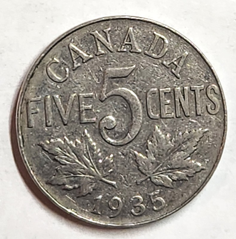 1935 Canada Nickel - 5 Cents