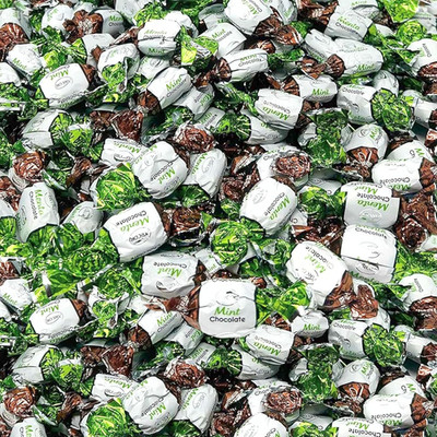Chocolate Filled Mints - 3 Lbs - Refreshing after Dinner Mint Hard Candies Fille