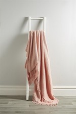 Lisbon Throw 100% Cotton Plain Honeycomb Sofa Bed Cover Throws Blanket