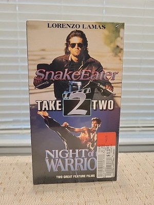Snake Eater & Night Of The Warrior - Lorenzo Lamas ''Take (2) Two'' Sealed VHS