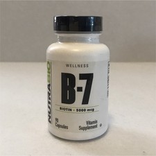 NutraBio Biotin 5000 mcg - 90 Capsules, Vitamin B7, Vegetarian, Gluten-Free