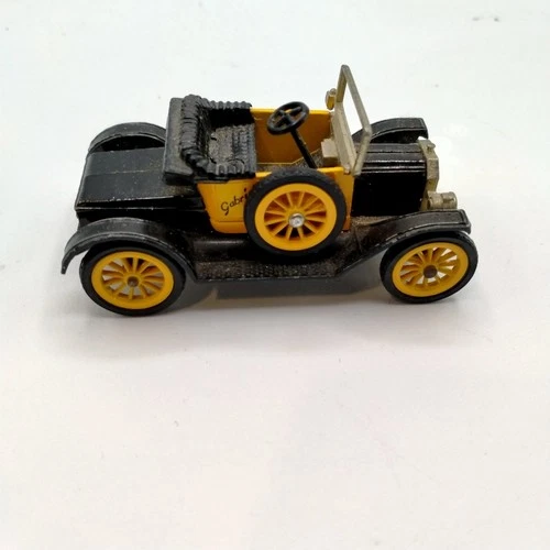 Gabriel Model T Ford Vintage Diecast Car Black Yellow Collectible