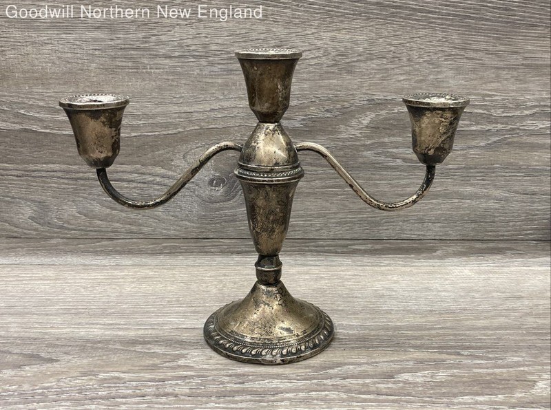 Vintage Sterling Silver Duchin Creation Weighted 3-Candle Holder Candelabra 498g