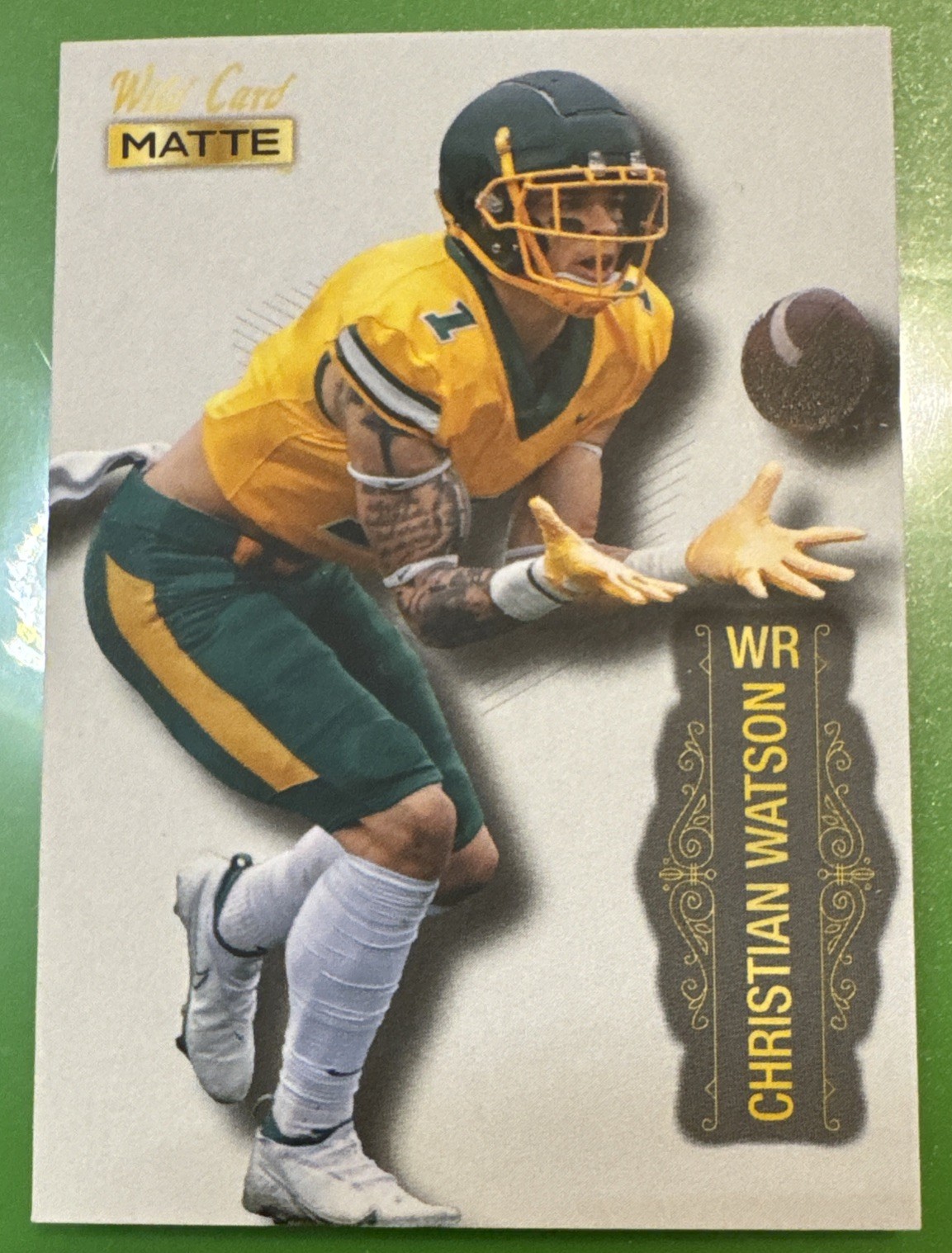 Christian Watson Wild Card Matte White Draft Pick #17 Base