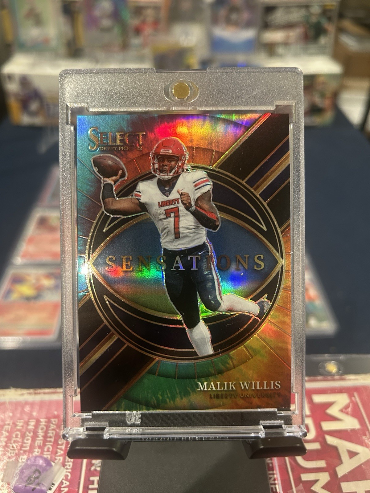 Malik Willis Panini Select Draft Picks Sensations #SEMW Tie-Dye Prizm