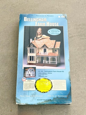 #ad Dura Craft *BELLINGHAM Farm House BL 455 Dollhouse Kit SEALED $300.00
