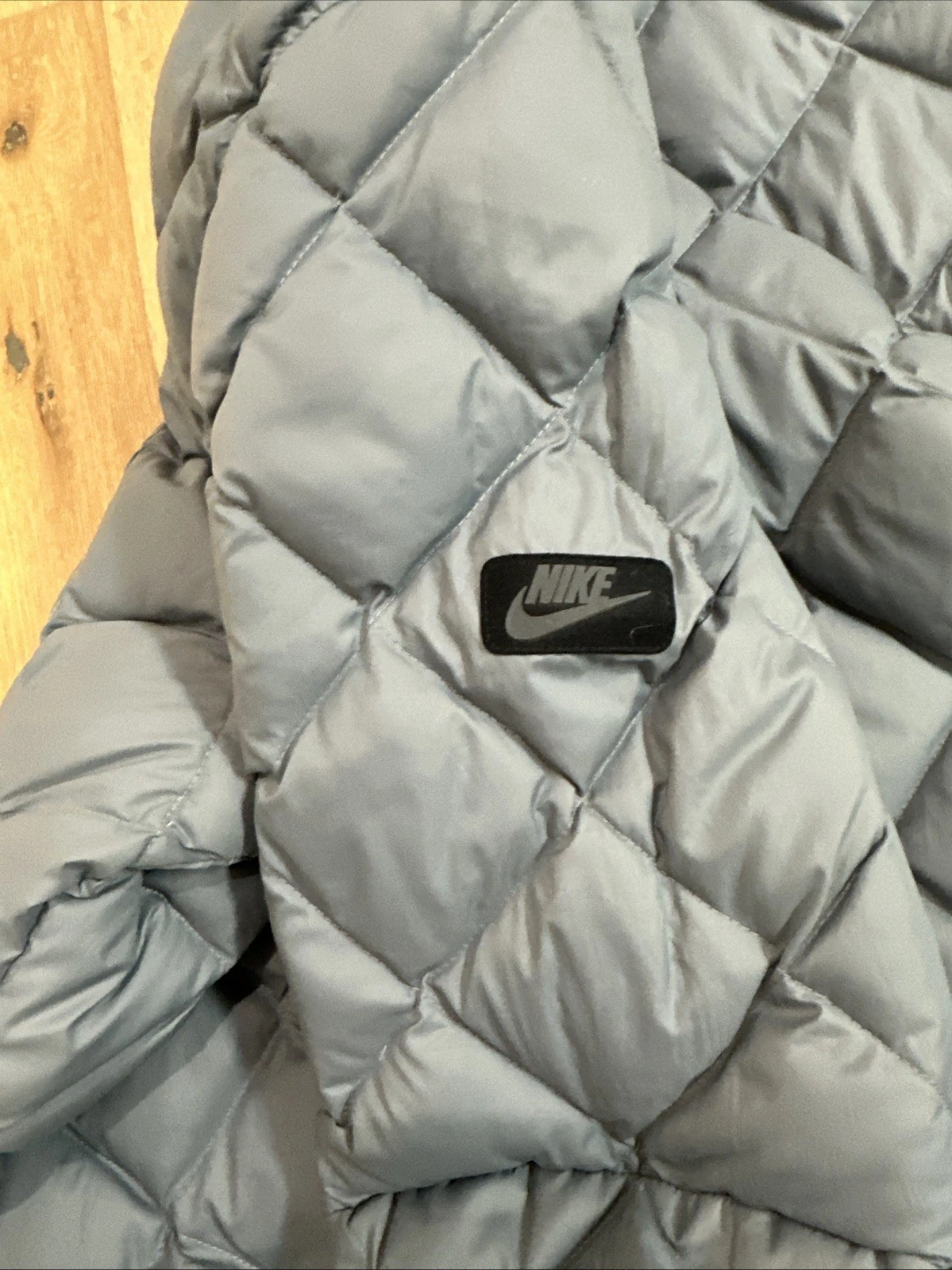 Nike Downtown 550 Reversible Black/Cool Grey Bomber Down Jacket  Men Size L image 9