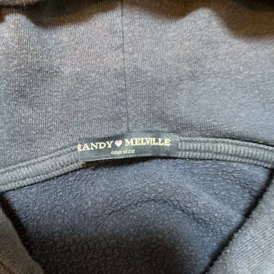 Женская укороченная толстовка с капюшоном Brandy Melville с длинным рукавом один размер синий топ - Изображение 4 из 4