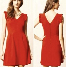 Anthropologie Tabitha Women’s Red Sleeveless Teahouse Dress Pockets Size 4