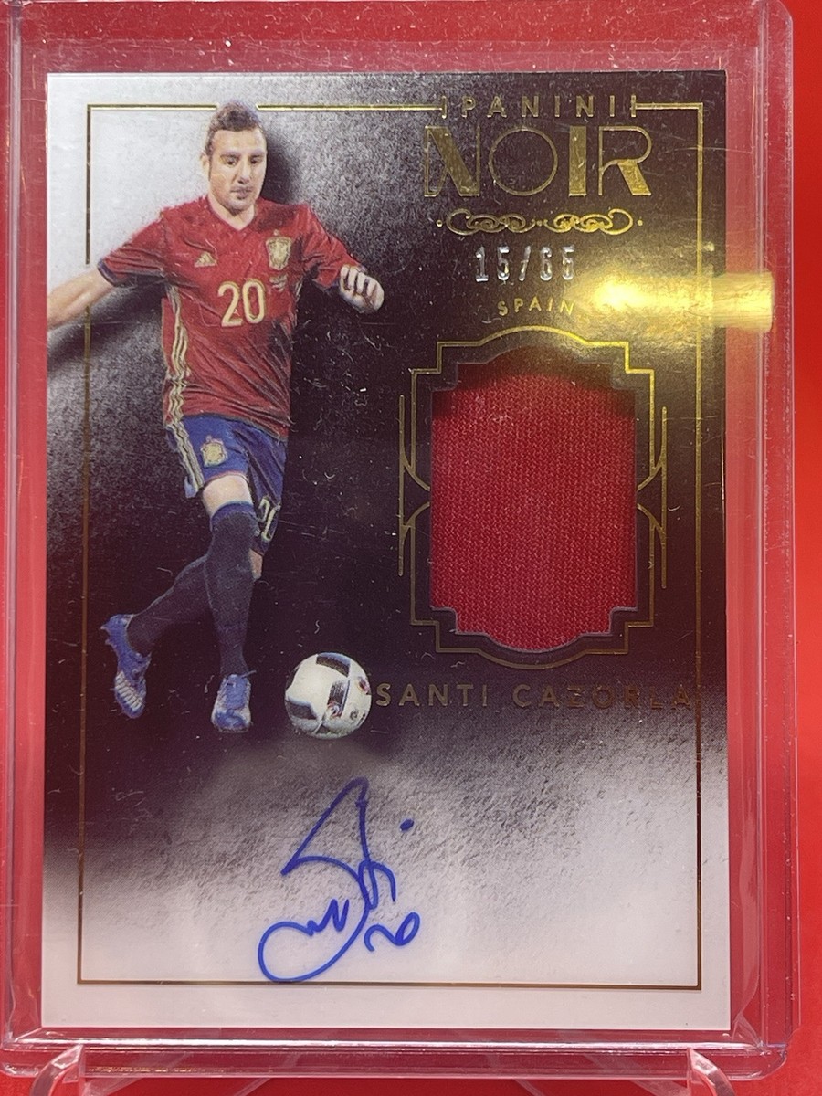 2016-17 NOIR Soccer SANTI CAZORLA On Card Patch Jersey Auto
