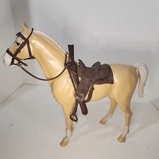 Johnny West Palomino Thunderbolt Horse Vintage Marx Best of the West 1970s