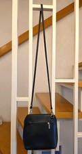 Damen Umhängetasche Crossbody Leder Schwarz ...