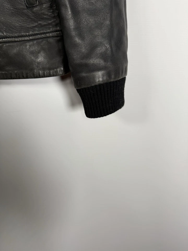 Chaqueta bomber de cuero ALLSAINTS ASTORIA - Pequeña - Negra - Excelente Estado - Hombre Foto 3 de 4
