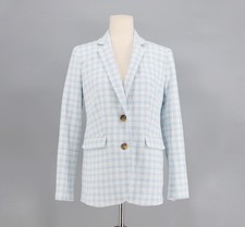 ANN TAYLOR Plaid Tweed Blazer Blue  White Size 4