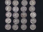 Old Lot of 20 Mercury Dimes 90% Silver D P S 1935-44 Vintage Circulated