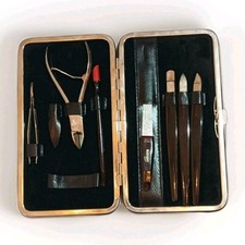 Solingen manicure set vintage case folding bag manicure kit nail set