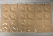 Stylia Tattoo Practice Skin Eyebrows Permanent Makeup Microblading Supplies 3 Pc