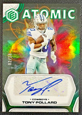 TONY POLLARD 2022 Panini Elements Atomic Autographs Neon Parallel 02/10