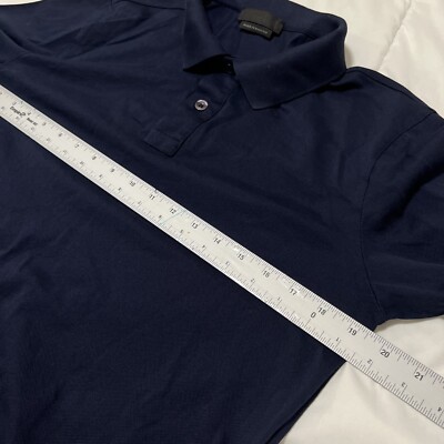 PRADA Men's Navy Long Sleeve Polo Shirt Size Medium Designer