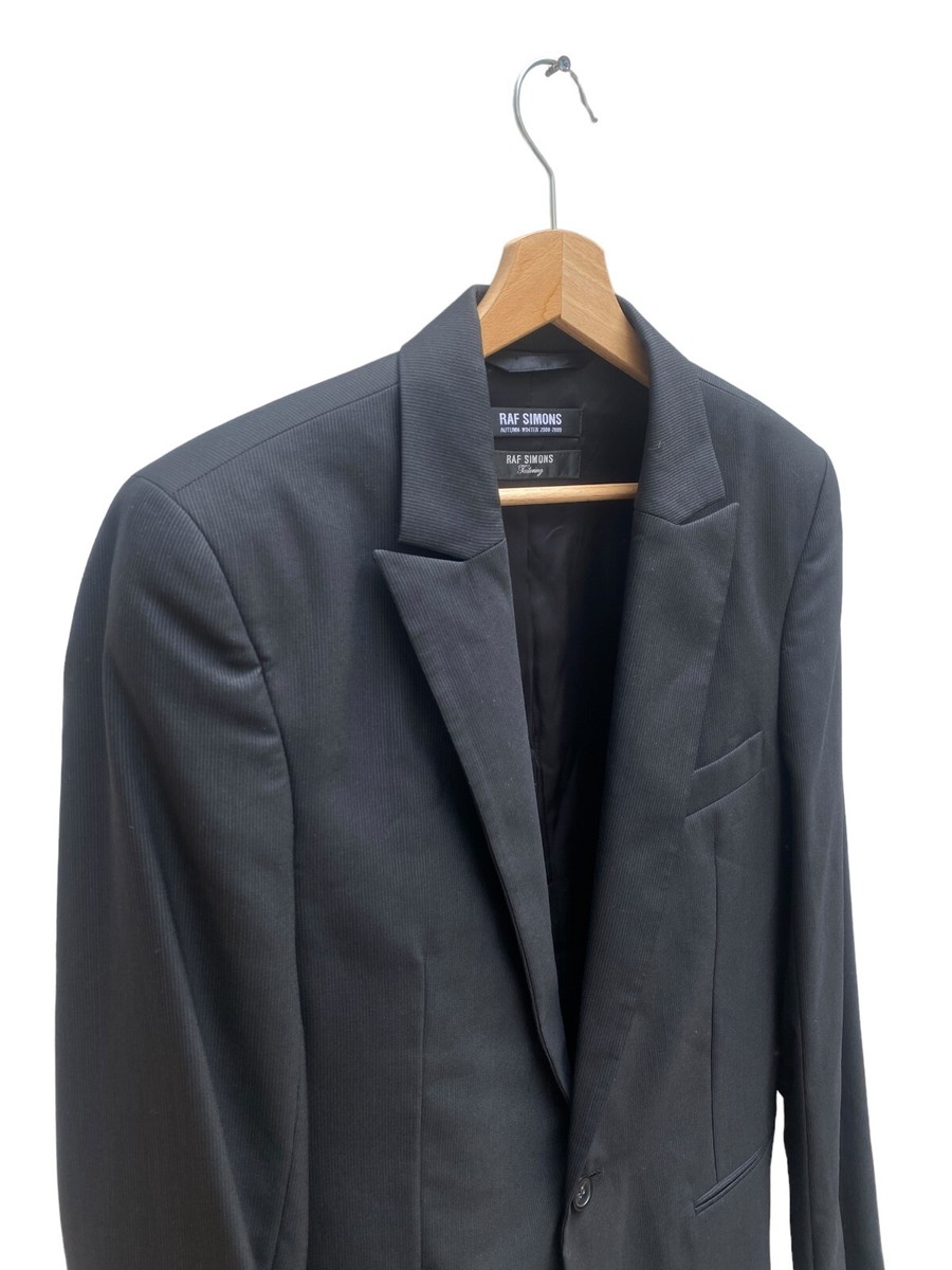 Raf Simons FW 2008 - 2009 Tailor Black Thin Striped Jacket Raf Simons FW 2008 - 2009 Tailor Black Thin Striped Jacket