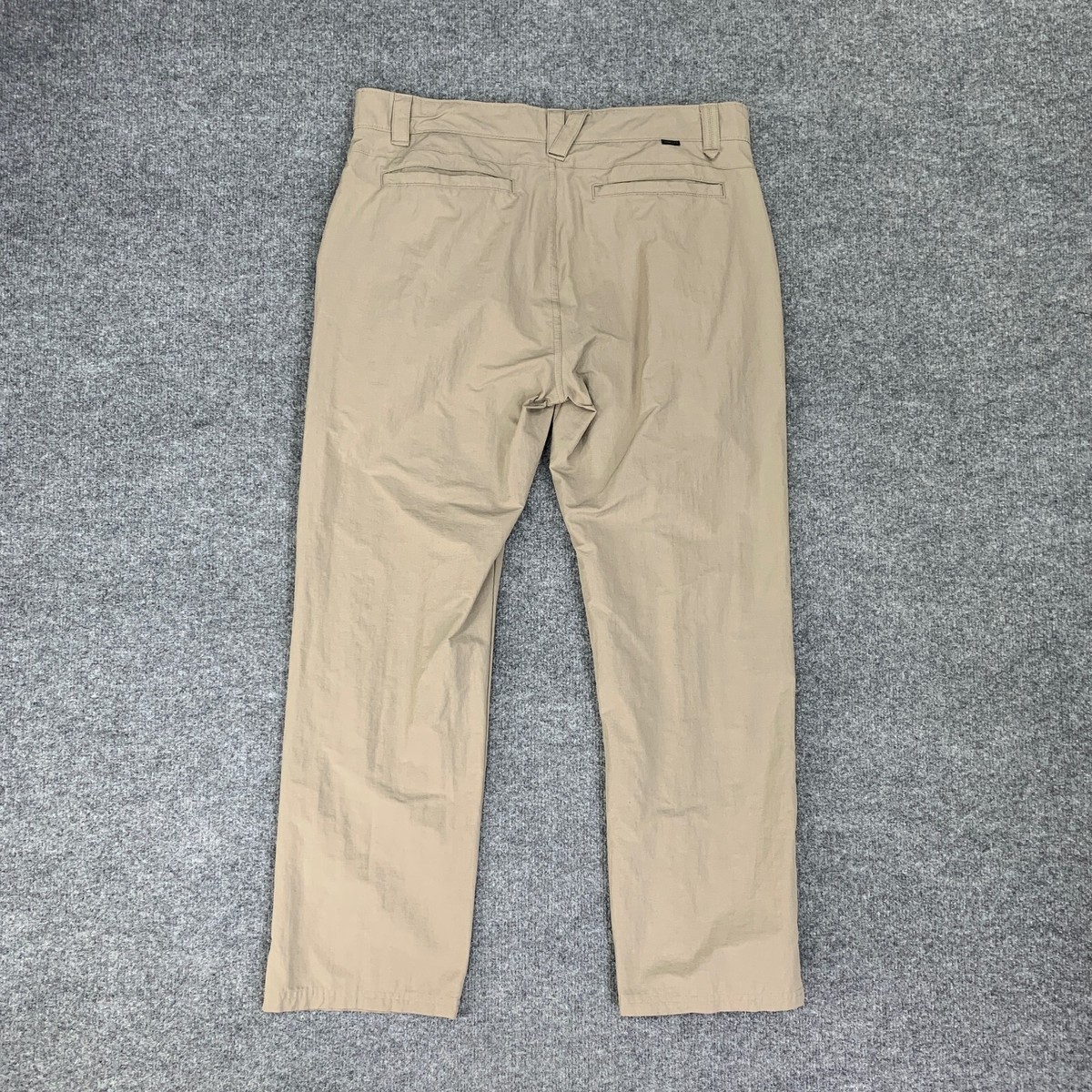 Oakley Pants Mens 34 Khaki Flat Front Straight Split Hem