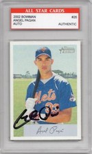 ANGEL PAGAN SIGNED 2002 BOWMAN ROOKIE ALL STAR CARDS AUTHENTIC CARD AUTO