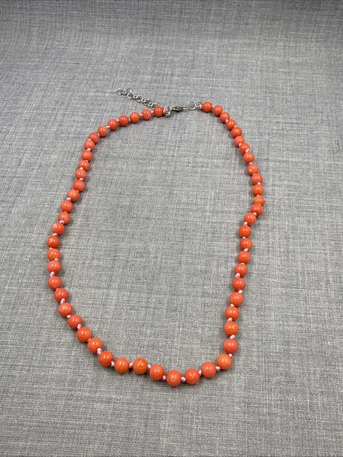 MICHAEL KORS Collana Gems En Vogue Michael Valitutti 6 mm perle di corallo 18 20" sterling .925