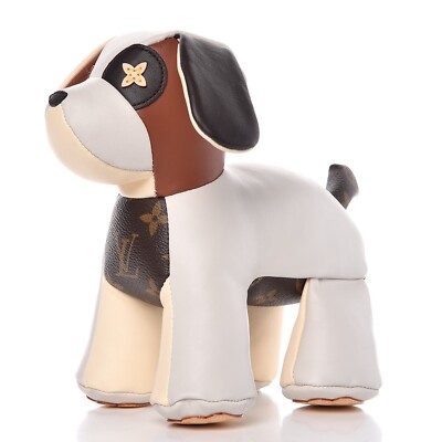 Louis Vuitton Doudou Dog Oscar Monogram Brown White Logo Teddy