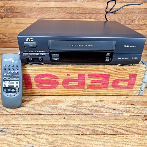 JVC HR-A41U VHS Video Cassette Recorder/Player - Black - No Remote - Tested