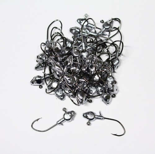 Unpainted 1/16oz. Minnow Head Lead Jigs Walleye Crappie Perch Bluegill Panfish e