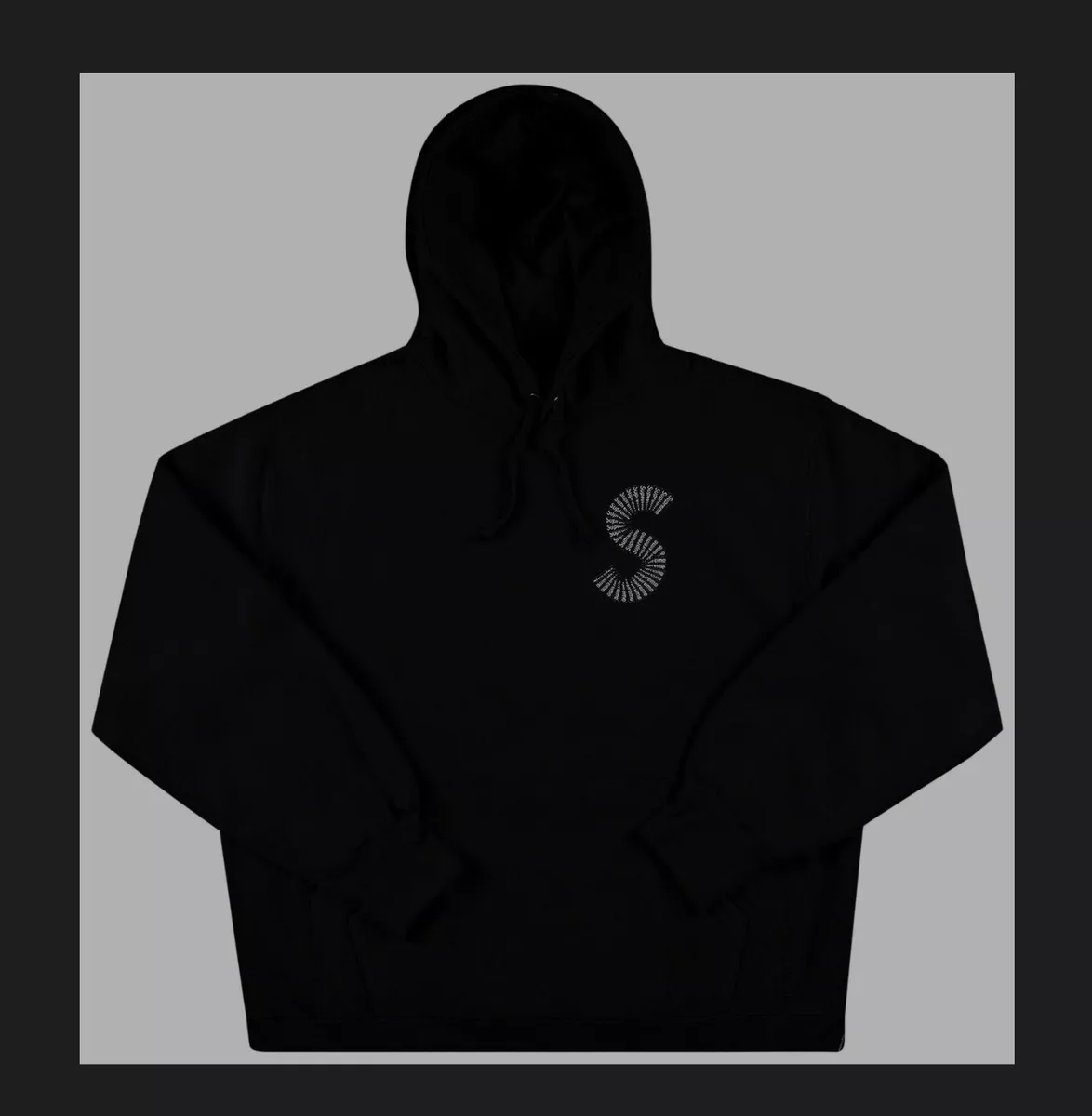 Supreme S Logo Hooded Sweatshirt Size Large Black FW20 FW20SW30