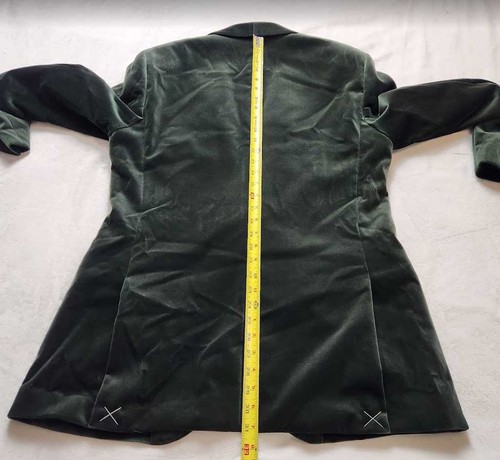 Men's 44L J Crew Ludlow slim-fit shawl-collar tuxedo jacket green velvet blazer - Picture 9 of 12