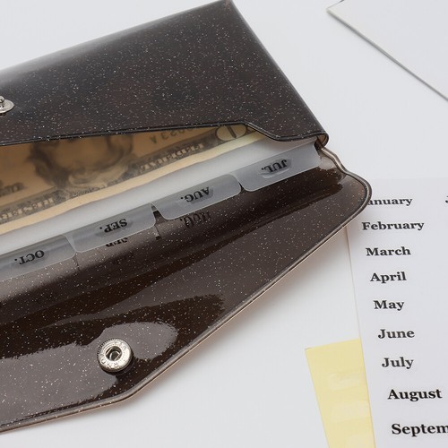 Cash Envelope Wallet with 6pcs Divider with Pockets and 2pcs Monthly Tab Sticker - Picture 11 of 36