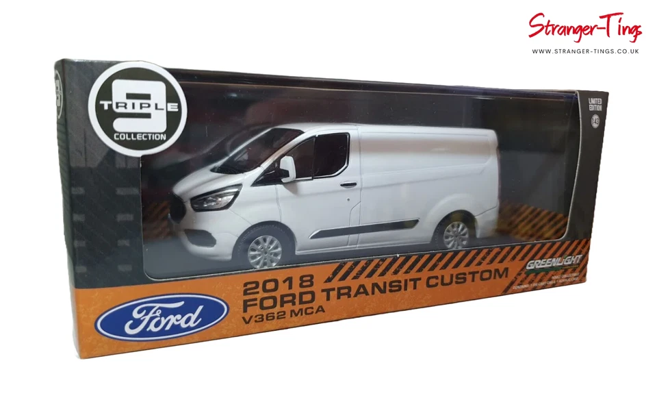 Ford Transit Custom V362 MCA 2018 Frozen White 1/43 Greenlight 51275 Foto 2 de 2