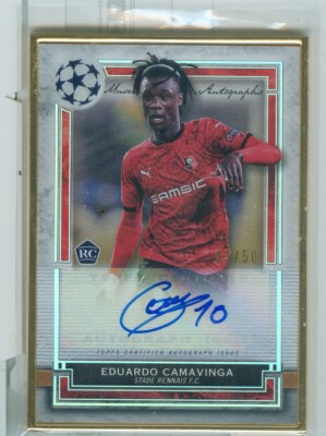 Eduardo Camavinga 20-21 Topps Museum Collection UEFA RC auto /50