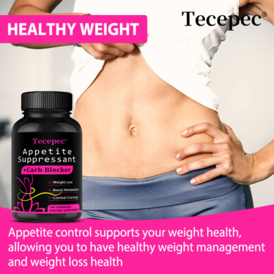 Appetite Suppressant + Carb Blocker For Weight Loss Support 30 To 120  Capsules | eBay