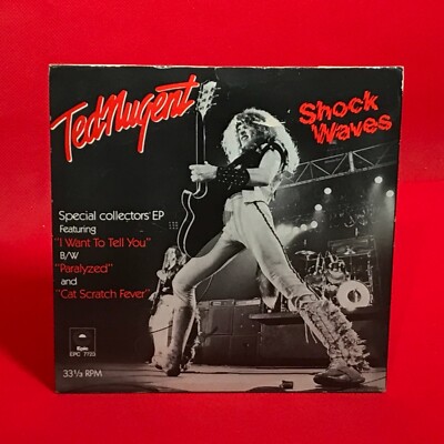 TED NUGENT Shockwaves 1979 UK 3-track 7'' EP, shock waves I Want To Tell You 45 #